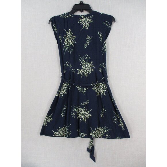 Loft Outlet Petite Floral Button-Front Dress with waist tie size 0P - Picture 8 of 9